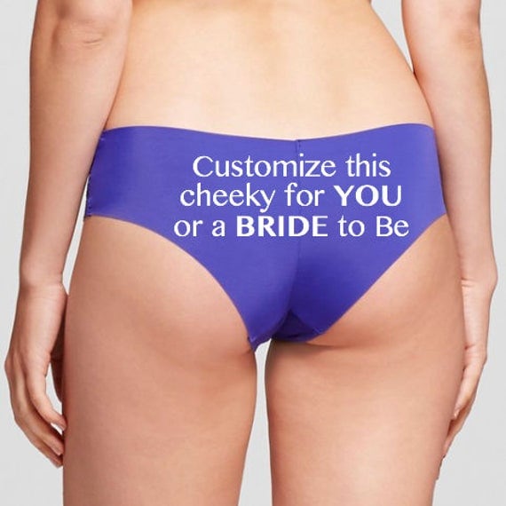 Customize this blue panty for you or a bride to be * FAST & FREE SHIPPING * Bridal Shower Panties, Personalized Panties, Custom Underwear
