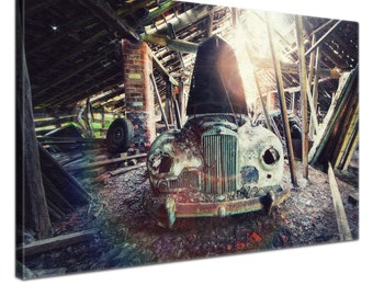 LanaKK - world map canvas - art print - "Barn"