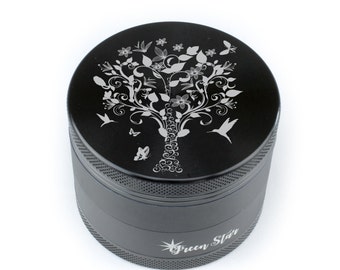Herb Grinder Weed Grinder - Whimsical Tree - Custom Grinder 4 Piece Herb Grinder