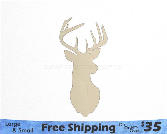 Deer Head Shape Woodland Wildlife Large & Small Pick