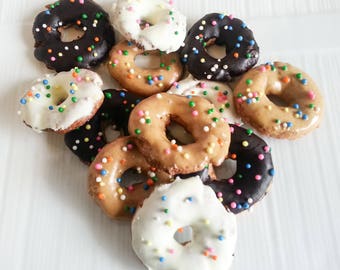 Dog Treats, Peanut Butter Donuts, Gourmet All Natural Dog Treats, Gift Wrapped, Made by Certified Chef, Free Personal Hand-written note