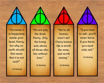 harry potter bookmark etsy