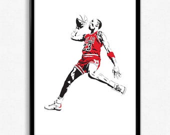 Michael jordan art | Etsy