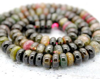 Multicolor Tourmaline Rondelle Gemstone Beads