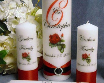 Personalized Unity Candle Set Wedding Unity Candles Unity