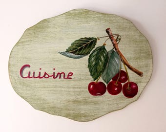 Cherry door plate