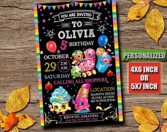 Shopkins Invitation / Shopkins Birthday Invitation / Shopkins Party / Shopkins Invite / Shopkins Birthday / Shopkins Printable / Shopkins