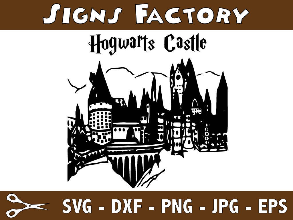 Download Hogwarts Castle - SVG - DXF - Harry Potter - Harry Potter ...