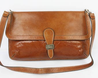 VINTAGE bag pouch AGOSTINO Cognac leather