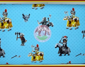 Knight Knight Playmobil Jersey blue fabric