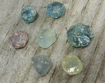 Rough Montana Sapphire Cabs - De-Stash Stone Sale - 5-8mm, Fair Trade, Jewelry Making Supplies, Gemstones