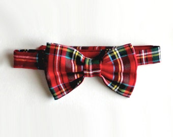 Plaid Bow Tie, Christmas Bow Tie, Holiday Bow Tie, Cotton Bow Tie, Red Bow Tie, Kids Bow Tie, Toddler Bow Tie, Ring Bearer Bow Tie, Bow Tie