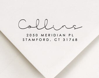 Handwritten Address Stamp, Return To Stamp, Personalized Stamp, Addressed Stamp, New Home Stamp, DIY Addressing, Snail Mail Stamp (510)