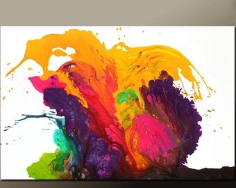 Abstract Canvas Art Painting Canvas 36x24 Original Modern Contemporary Paintings by Destiny Womack - dWo - The Wild