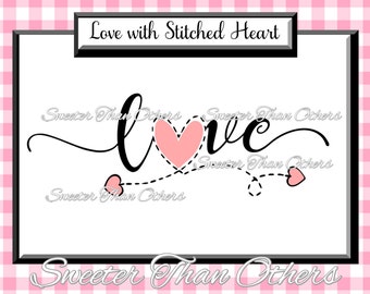 Love Svg Silhouette Valentines svg, Dxf Silhouette Studios, Cameo Cricut cut file INSTANT DOWNLOAD, Vinyl Design, Htv Scal Mtc
