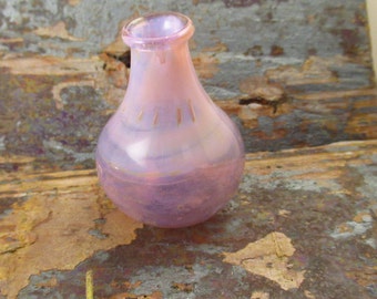 Lilac Mini Glass Vase - Hand Flameworked in Wales - Glass Home Decor - Glass Flower Vase - Lampwork Vase