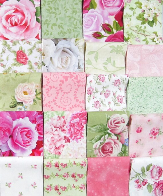 20 jelly roll strips shabby cottage chic pink and green roses fabric 6 from specialjays on etsy 20 jelly roll strips shabby cottage chic pink and green roses fabric 6 from specialjays on etsy
