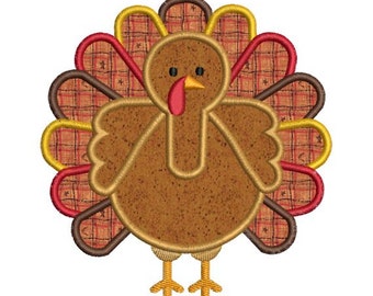 Thanksgiving Fall Turkey Applique II Machine Embroidery Designs 4x4 & 5x7 Instant Download Sale