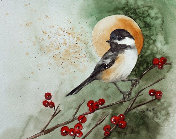 Chickadee by the Light of the Moon by susanbri at Splitcoaststampers