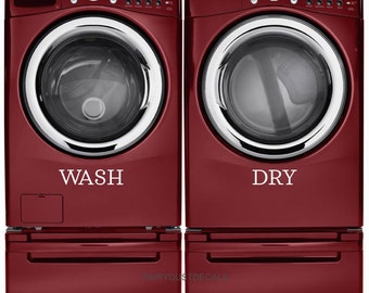 Laundry Room Decal, washer decal, clothes dryer decal, wash and dry decal, vinyl letters for laundry room, laundry sticker, vinyl lettering