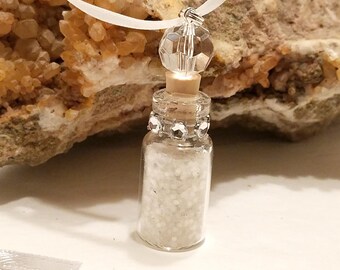 Little Glass Bottle Pendant 1 3/8" Tall x 5/8" Diameter