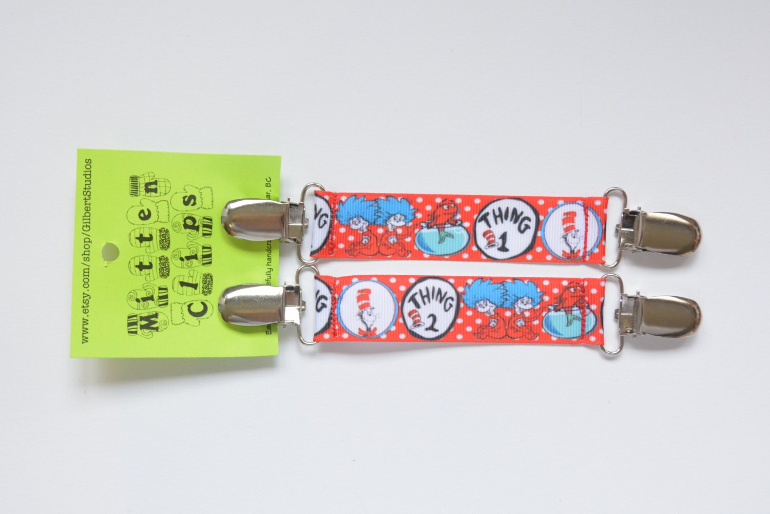 One Size Mitten Clips Toddler to Adult THING 1 THING 2 Dr.