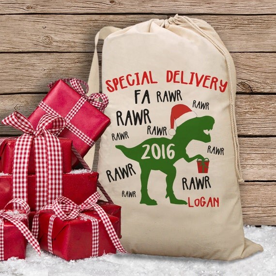 Christmas Bag Filled With Toys And Gifts Embroidery