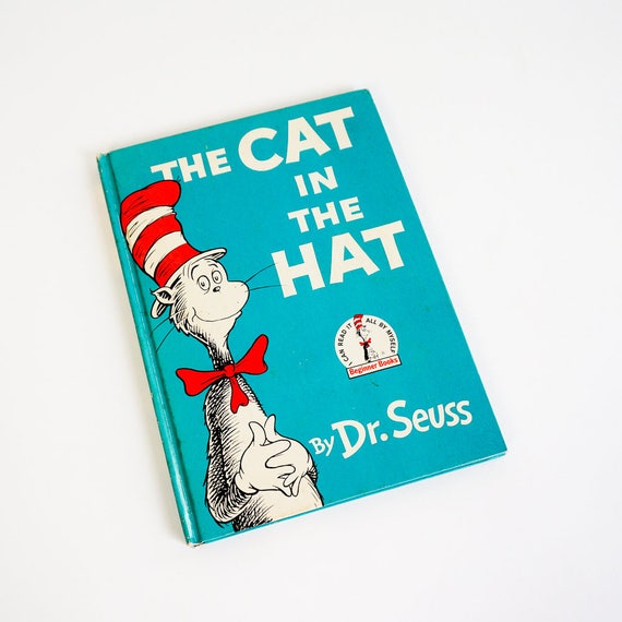 Vintage 1950s Childrens Book / The Cat In The Hat by Dr. Seuss