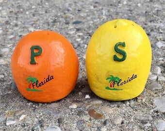 Vintage Florida Citrus Salt and Pepper Shakers