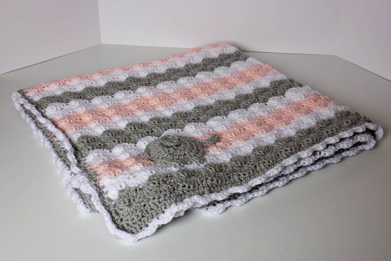 Crochet Baby Blanket Elephant Themed Baby Blanket Elephant