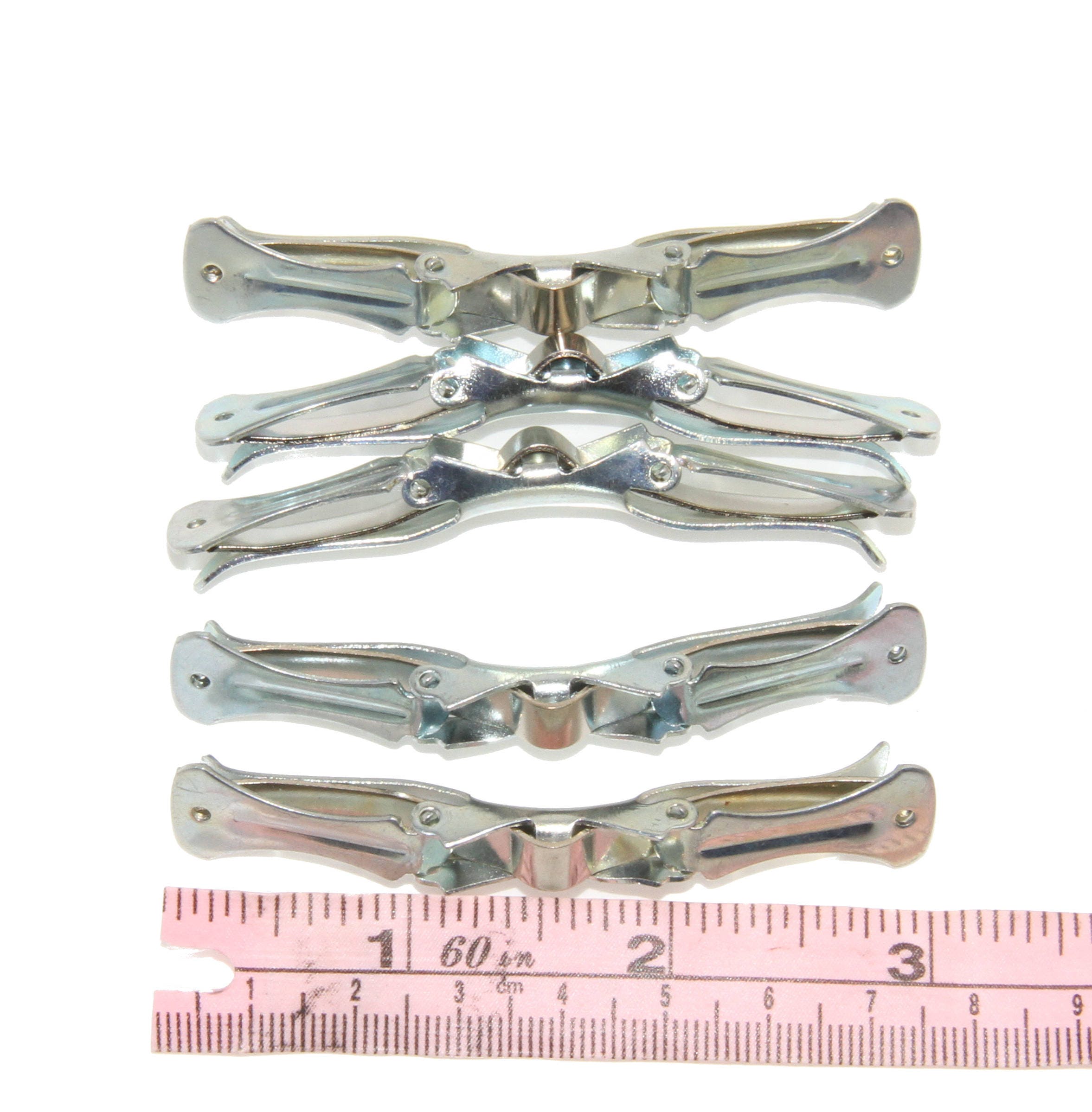 5 Pieces Adult Size 3 Long Bow Tie Clips / Hardware