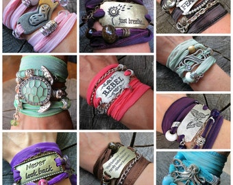 Wholesale Boho, Wholesale Jewelry, Jewelry Wholesale, Wrap Bracelets, Silk Wrap Bracelets, Boho Jewelry, Boho Bracelets, Boho Wrap Bracelets
