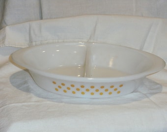 Vintage Glassbake Divided Dish
