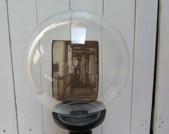 Vintage Round Glass Specimen Apothecary Cloche Display - water globe Aquarium Vase