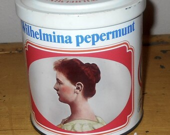 Wilhelmina Pepermunt Tin - Vintage Tin - Holland