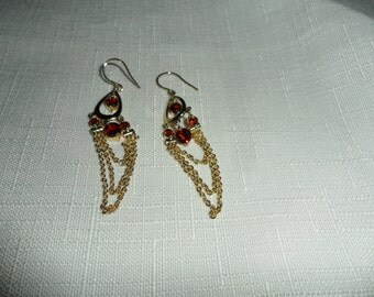 Vintage Garnet Dangle Earrings