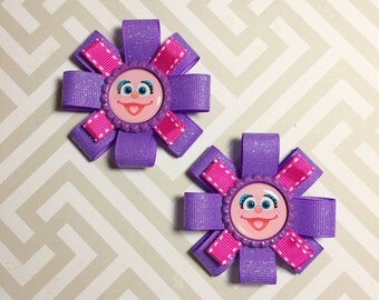 Abby Cadabby Hair Bows || Sesame Street Hair Bows || Abby Cadabby Outfit || Abby Cadabby Birthday || Abby Cadabby Costume | Sesame Street