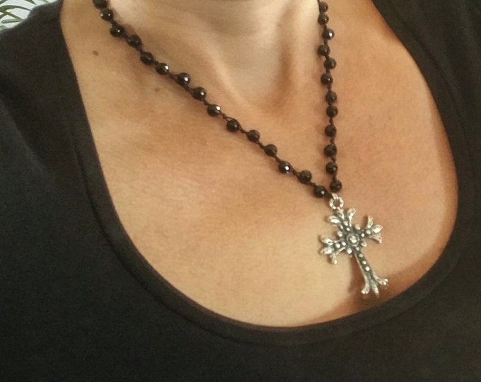 Cross Necklace, Silver Cross Necklace, Silver Cross Pendant, Silver Cross Pendant Necklace, Silver Cross, Cross Pendant