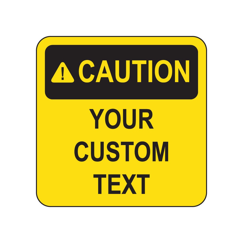 Metal Custom Caution Sign Xing Crossing Personlized 12 x 12