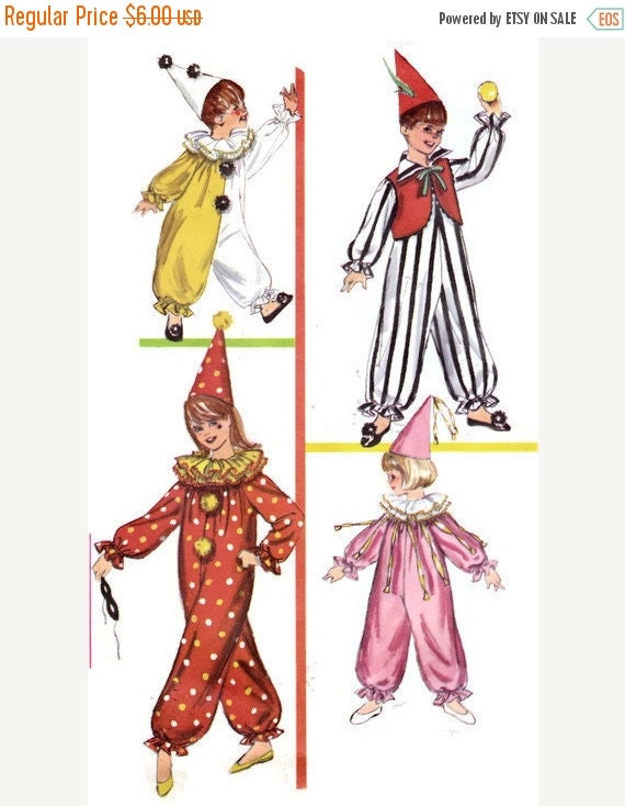 CLEARANCE 1960s Children's Clown Costumes With By Sutlerssundries