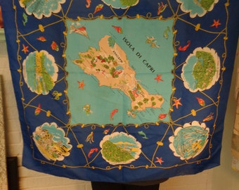 Vintage Souvenir Scarf from Italy