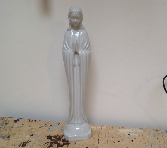 Vintage Virgin Mary statue porcelain