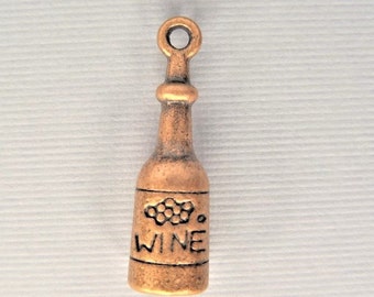 28mm. 10CT. Copper Toned Wine Bottle, Y45