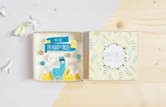 You are super big message box / Miniature Art / Diorama / 3d Art / Decorative Matchbox / Miniature paper diorama / Friend message