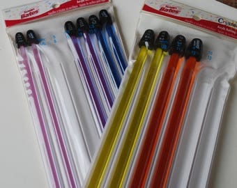 5 pairs Susan Bates Crystalites Acrylic Knitting Needles