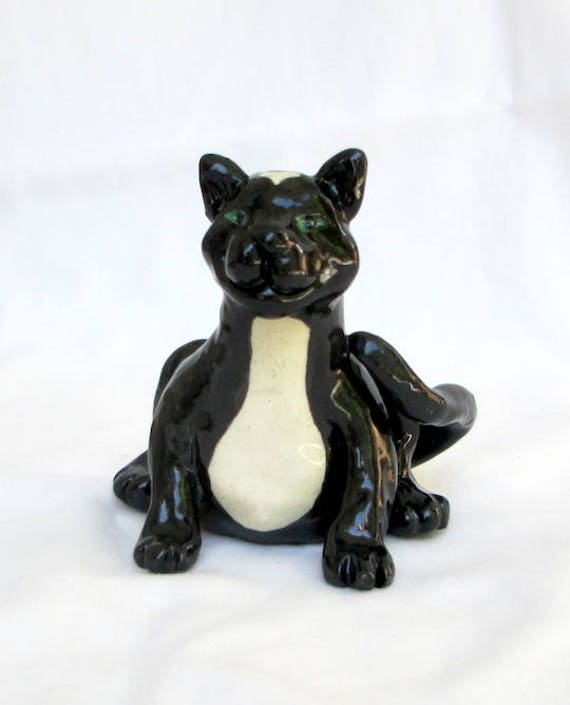 Cat Clay Whistle Black/White