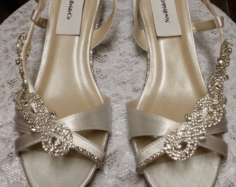 Champagne Wedding Flats Shoes Lace Vintage Modern by NewBrideCo