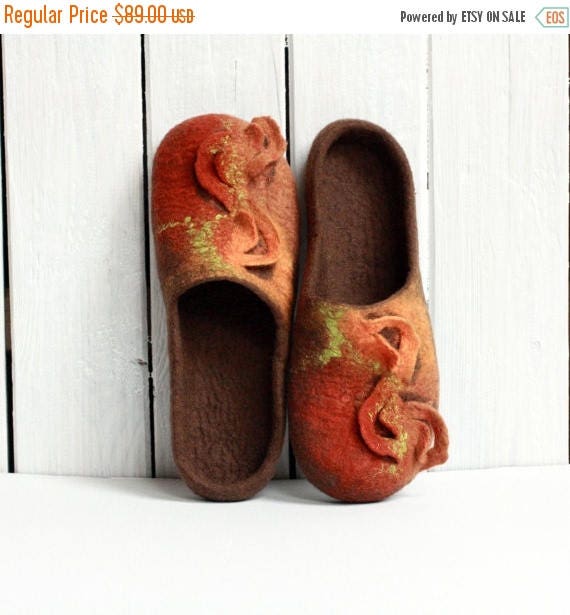 orange and tan shoes