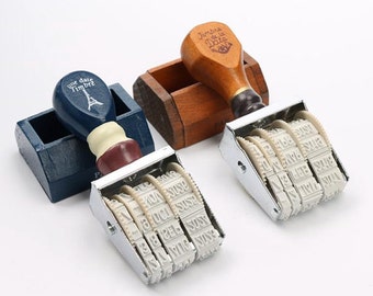 Vintage Date Stamp Wooden Stamp Retro Numbering Stamp
