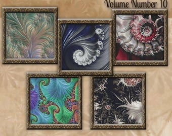 Counted Cross Stitch Designs - Fractal Cross Stitch Patterns Volume 10 - Five Beautiful Charts - Instant Download PdF - StitchX Best Seller